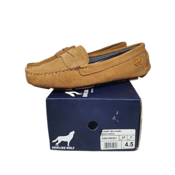 HOWLING WOLF Sydney Penny Driver Women's Brown Suede Leather Shoes Size 7 US - Picture 13 of 13